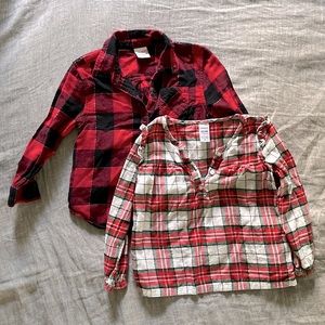 Toddler Girls’ Holiday Flannel Shirts 4T